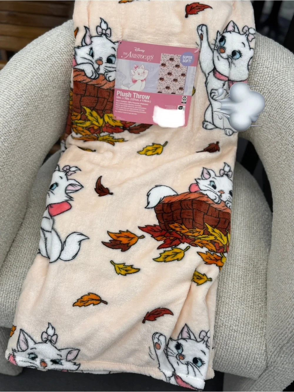 Disney The Aristocats Marie Plush Throw Blanket - Pink